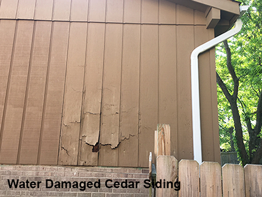 Water Damaged Cedar Siding
